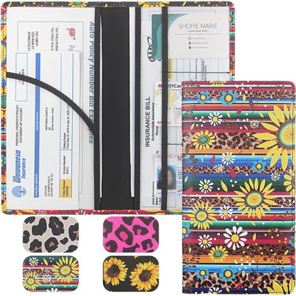 Premium Car Registration & Insurance Card Holder with Magnetic Shut - Picture 1 of 7